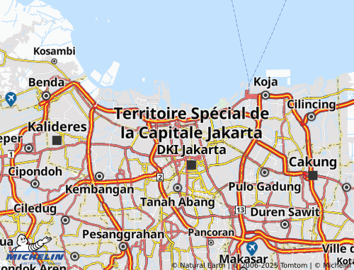 MICHELIN Glodok map - ViaMichelin