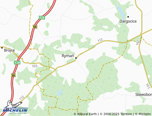 MICHELIN Rymań map - ViaMichelin