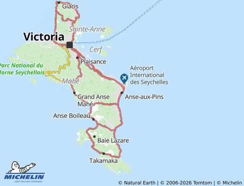 MICHELIN Anse aux Pins map - ViaMichelin