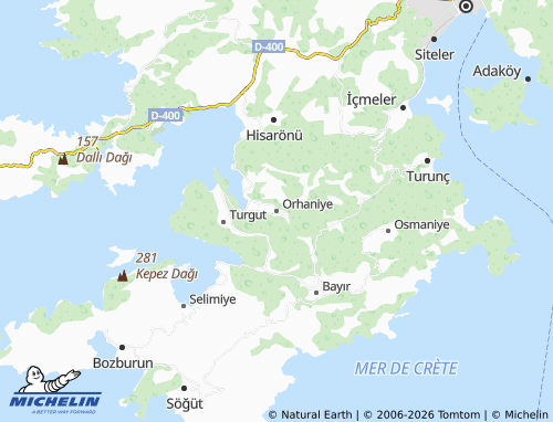 MICHELIN-Landkarte Orhaniye - ViaMichelin