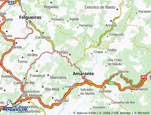 Mapa MICHELIN Randufe - ViaMichelin