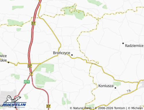 MICHELIN Brończyce map - ViaMichelin