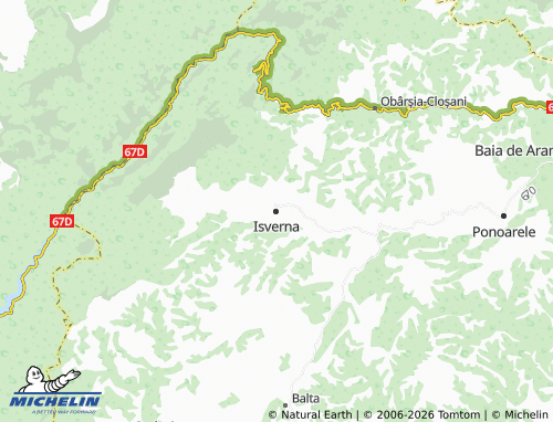 MICHELIN Isverna map - ViaMichelin