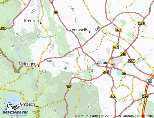 MICHELIN Ginnick map - ViaMichelin