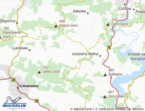MICHELIN Ujanowice map - ViaMichelin