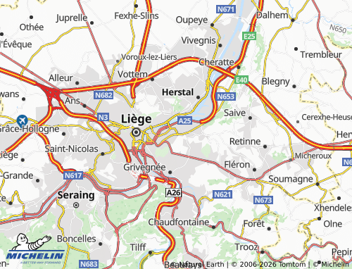 Mappa MICHELIN Bressoux - ViaMichelin