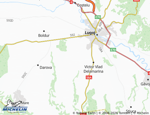 MICHELIN Herendești map - ViaMichelin
