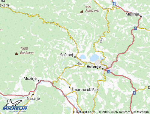 Carte MICHELIN Šoštanj - ViaMichelin