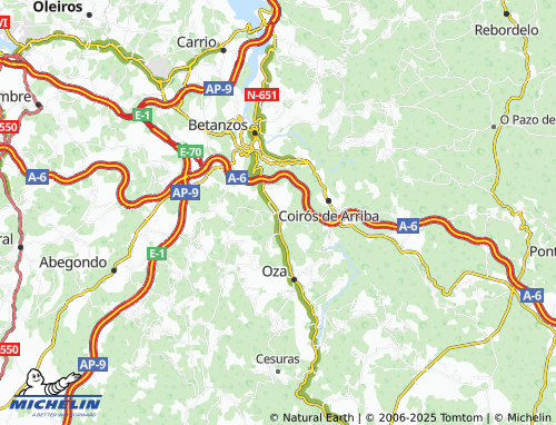 MICHELIN Porzomillos (San Pedro) map - ViaMichelin