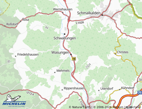 MICHELIN Wasungen map - ViaMichelin