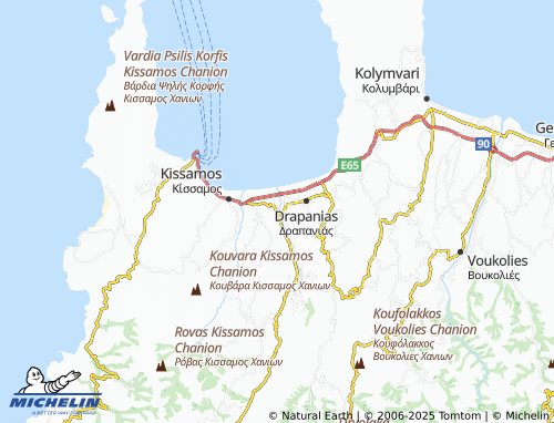 MICHELIN Korfalonas map - ViaMichelin