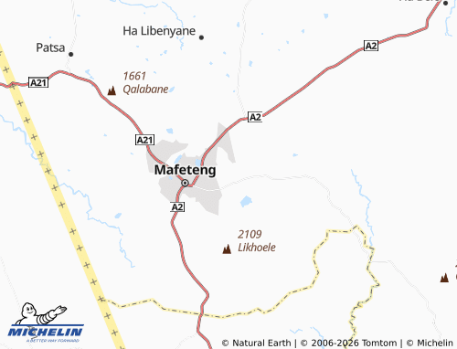 MICHELIN-Landkarte Ha Leemisa Mokhoabong - ViaMichelin