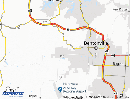 Mappa MICHELIN Centerton - ViaMichelin