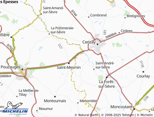 MICHELIN Saint-Mesmin-la-Ville map - ViaMichelin