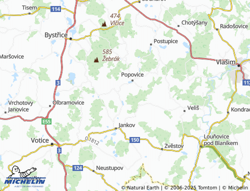 MICHELIN Pazderná Lhota map - ViaMichelin
