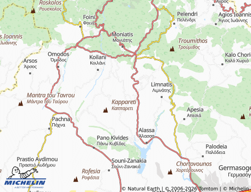 MICHELIN-Landkarte Agios Georgios - ViaMichelin