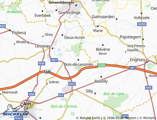 MICHELIN Bois-de-Lessines map - ViaMichelin
