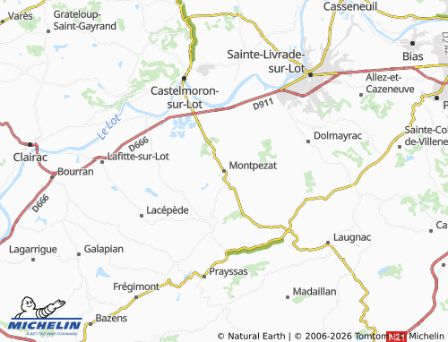 MICHELIN Montpezat map - ViaMichelin