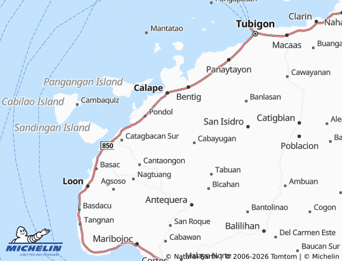 MICHELIN Cabudburan map - ViaMichelin
