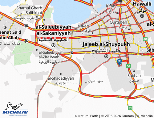 Mappa MICHELIN Gharb al-Jaleeb - al-Shadadiyyah 0 - ViaMichelin