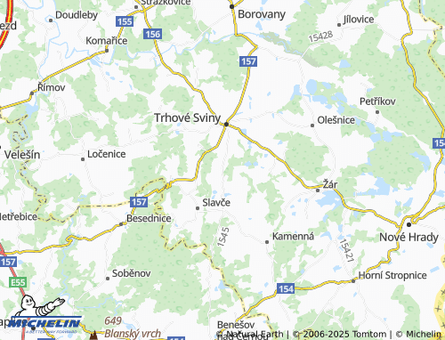 MICHELIN Boršíkov map - ViaMichelin
