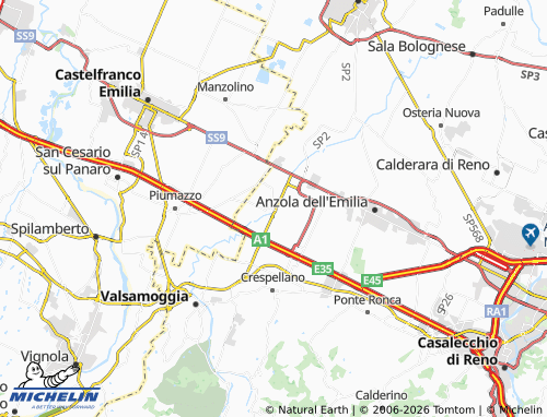 Mappa MICHELIN Calcara - ViaMichelin