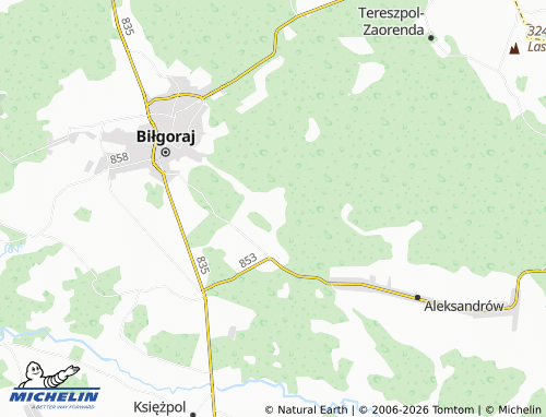 Mapa MICHELIN Brodziaki - ViaMichelin