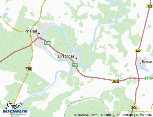 Mappa MICHELIN Birstonas - ViaMichelin