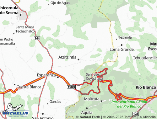 Mapa MICHELIN Atzitzintla - ViaMichelin
