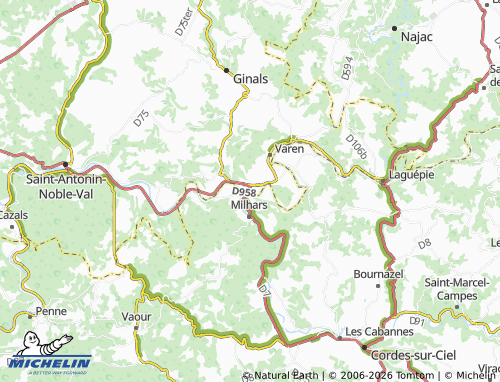 MICHELIN Lexos Le Bas map - ViaMichelin