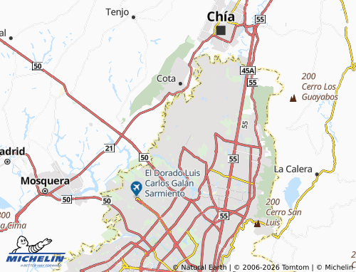 Carte MICHELIN Rincón de Santa Inés - ViaMichelin