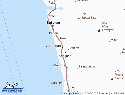 MICHELIN Cabangan map - ViaMichelin