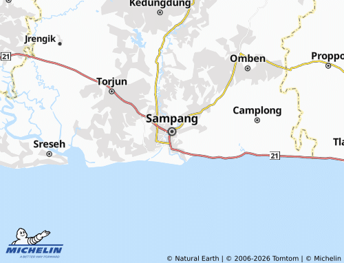 MICHELIN Sampang map - ViaMichelin