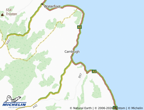 MICHELIN Carnlough map - ViaMichelin