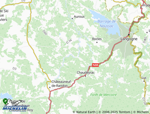 MICHELIN-Landkarte Pierrefiche - ViaMichelin