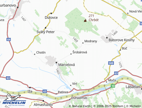 MICHELIN Šrobárová map - ViaMichelin