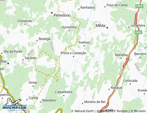 Mappa MICHELIN Prova e Casteição - ViaMichelin