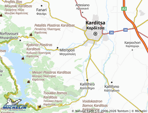 Mapa MICHELIN Krya Vrysi - ViaMichelin