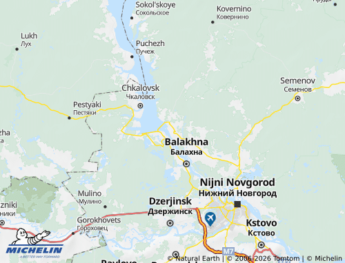 MICHELIN-Landkarte Gorodezki Rajon - ViaMichelin