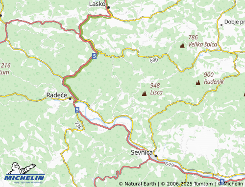 MICHELIN Okroglice map - ViaMichelin