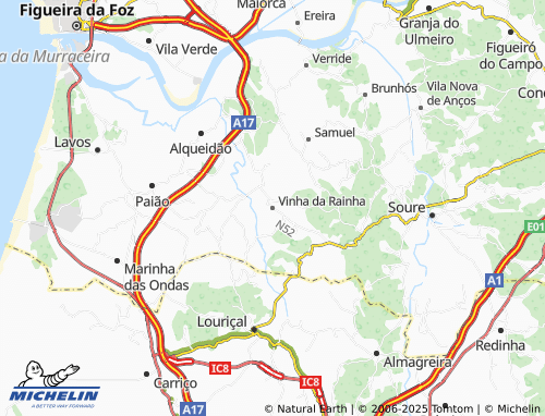 MICHELIN Vinha da Rainha map - ViaMichelin