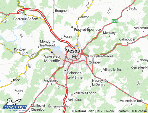 MICHELIN-Landkarte Vesoul - ViaMichelin