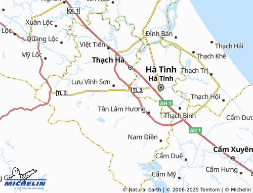 MICHELIN Thạch Đài map - ViaMichelin