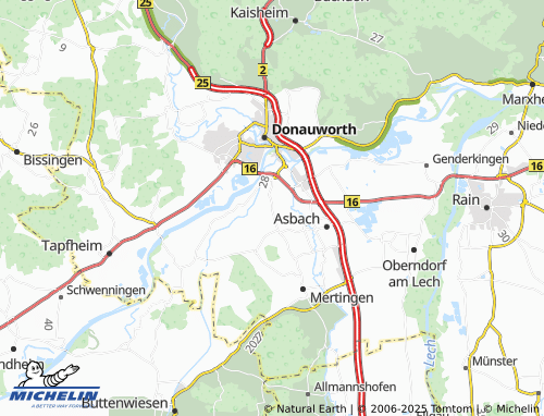 MICHELIN-Landkarte Auchsesheim - ViaMichelin