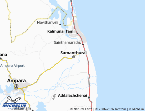 MICHELIN Sammanthurai TD 02 map - ViaMichelin