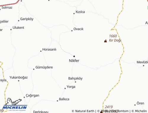 MICHELIN Nikfer map - ViaMichelin