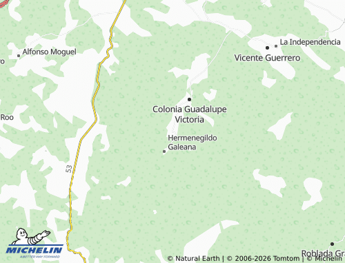 Mappa MICHELIN Colonia Ignacio Zaragoza - ViaMichelin