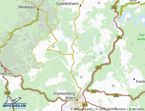 MICHELIN Sachsenberg map - ViaMichelin