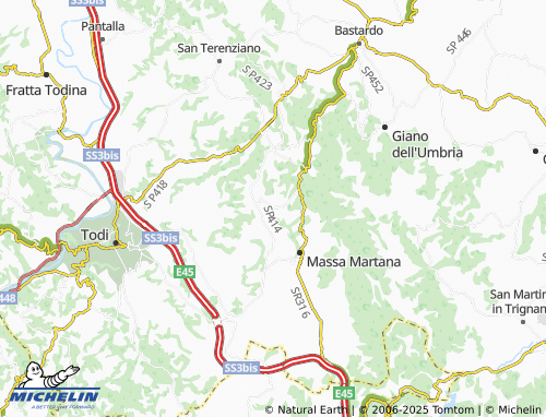 MICHELIN Castel Rinaldi map - ViaMichelin
