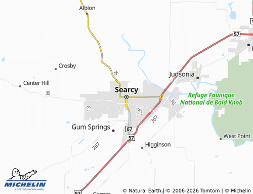 Kaart MICHELIN Searcy - ViaMichelin